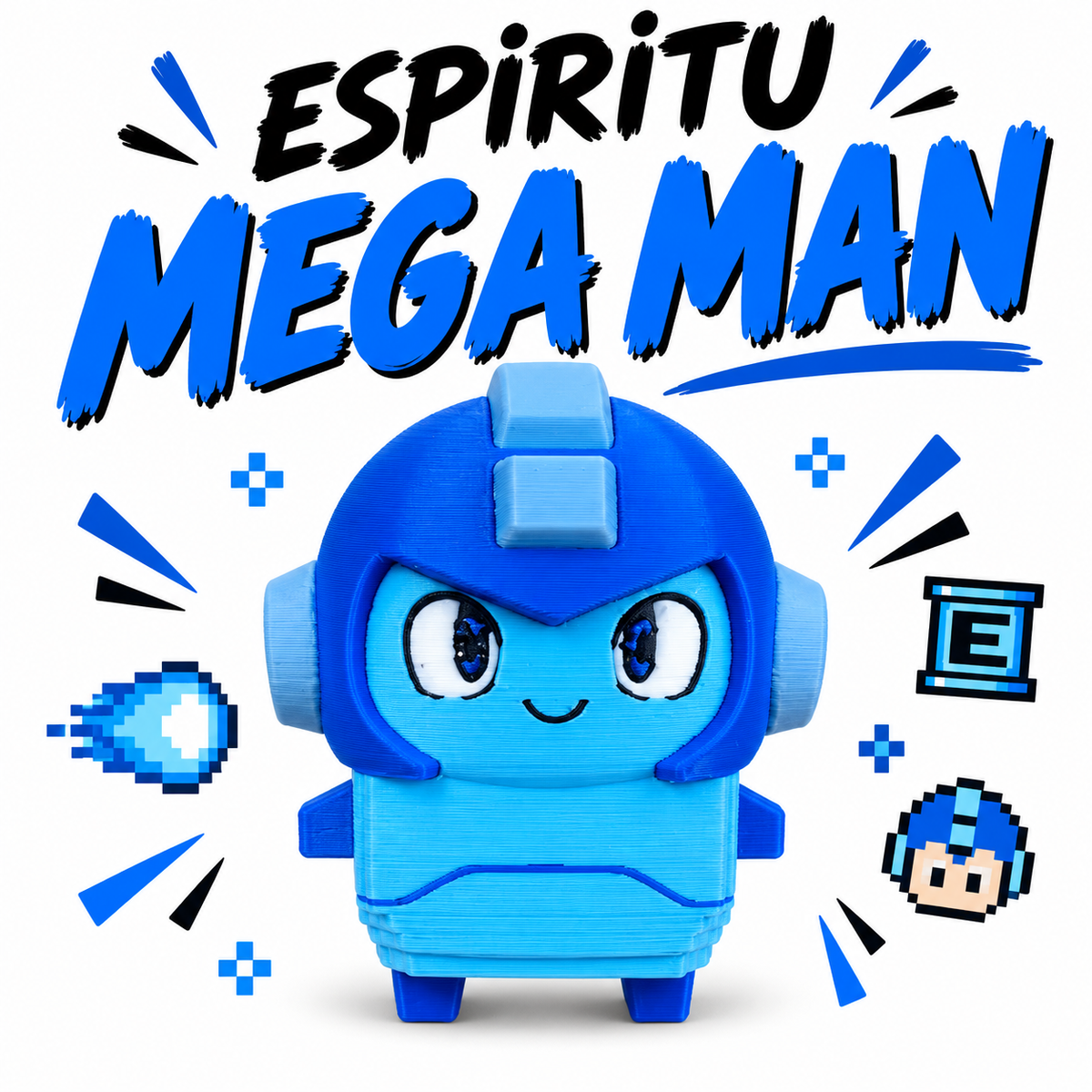 Espíritu Mega Man Fortnite – Figura 3D Coleccionable
