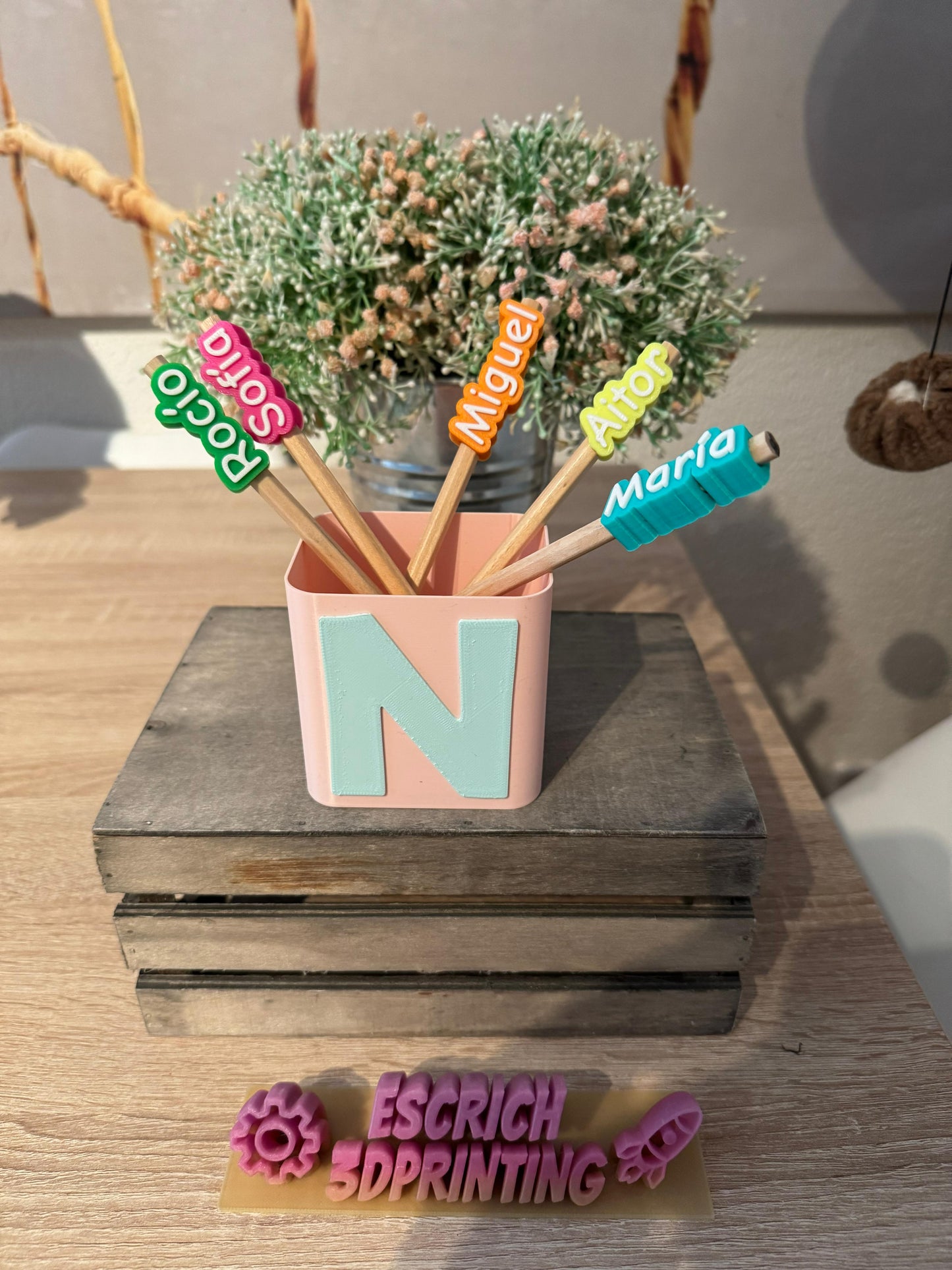 Lápices con topper personalizado