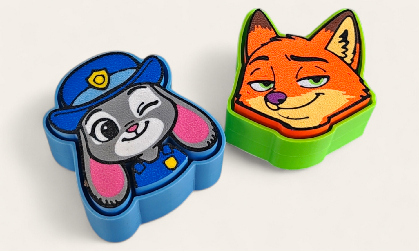 🐰🦊 Clicker Fidget Toy – Zootropolis