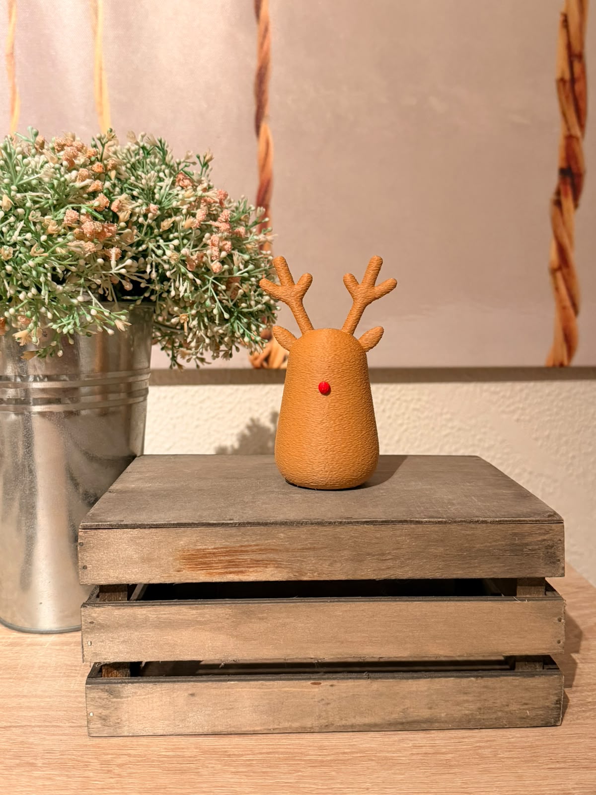 Reno Navideño Decorativo 3D – Adorno de Navidad para Colgar o Decorar