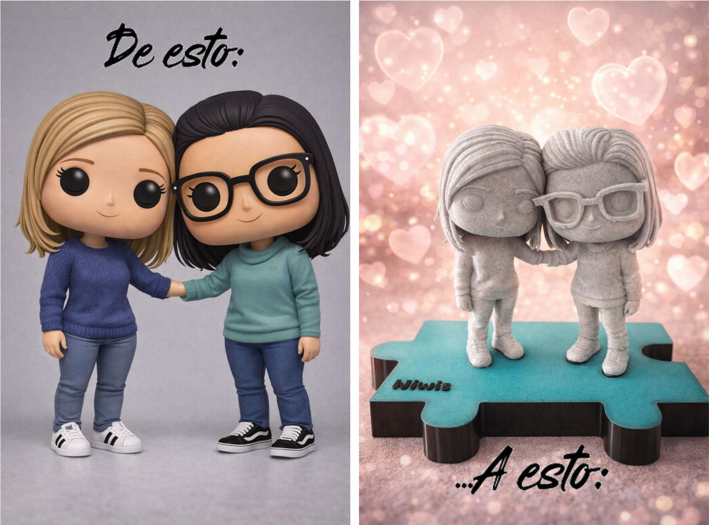 Amor en 3D · Figura Personalizada Tipo Funko 🥰