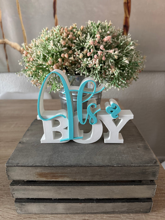 Letrero “It’s a Boy”