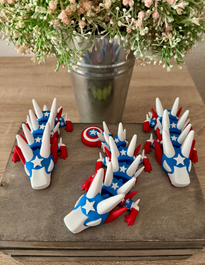 🐉 Dragòn Flexi mini - Capitàn América 🇺🇸