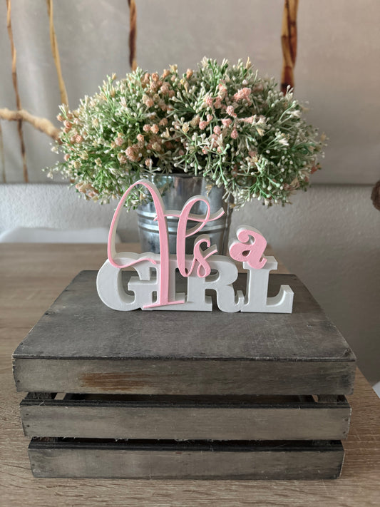 Letrero “It’s a Girl”