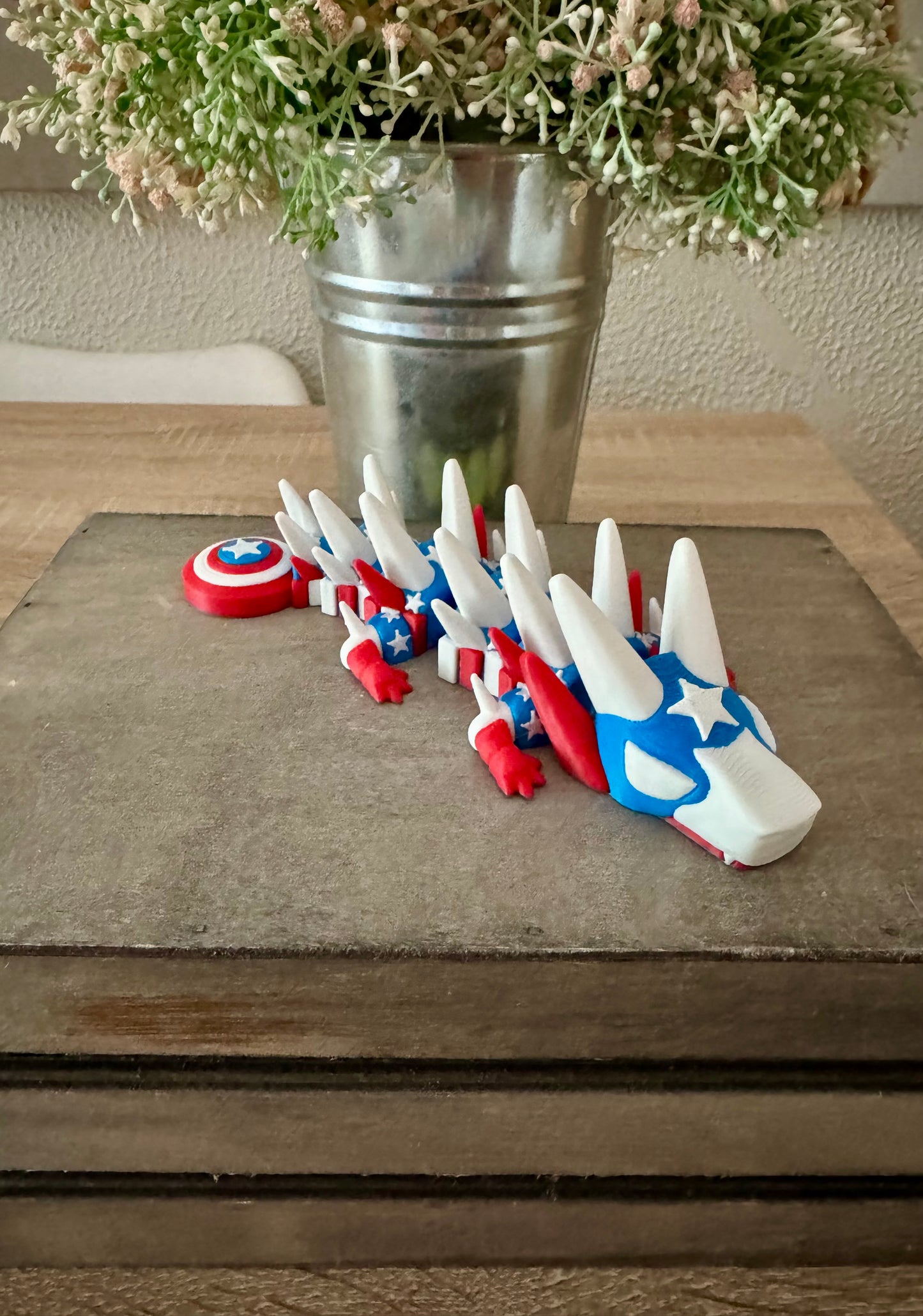 🐉 Dragòn Flexi mini - Capitàn América 🇺🇸