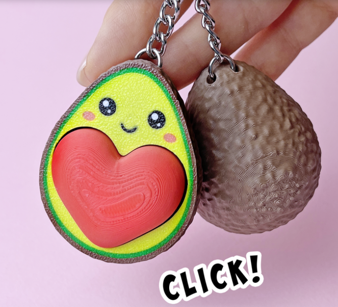 Avoclick · Llavero Fidget Aguacate Corazón ❤️🥑