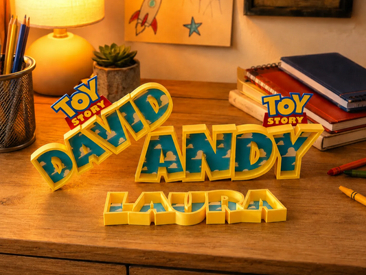 Nombre Personalizado Estilo Toy Story | Letrero Decorativo Infantil 3D