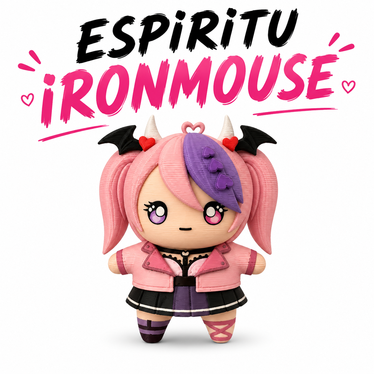 Espíritu Ironmouse – Figura Chibi Impresa en 3D