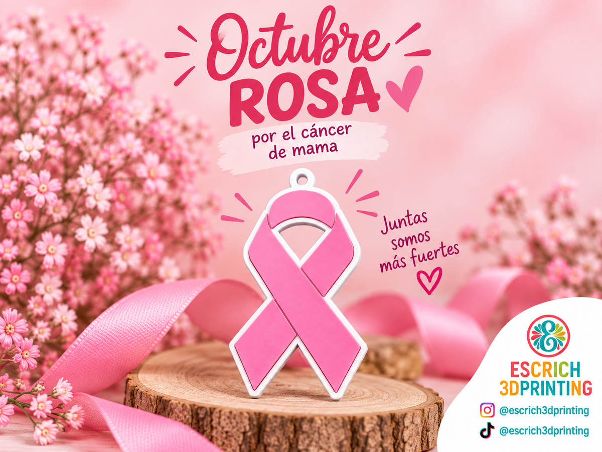 Llavero Lazo Rosa Cáncer de mama