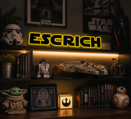 Letrero Personalizado SW - Tu Nombre en una Galaxia Muy Lejana