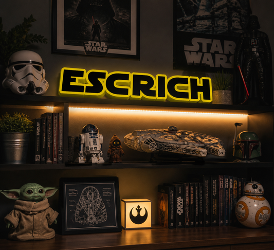Letrero Personalizado SW - Tu Nombre en una Galaxia Muy Lejana