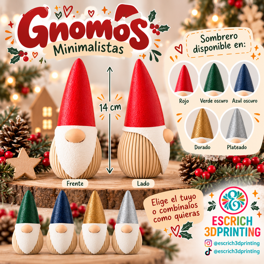 Gnomo Navideño Minimalista 3D | Decoración de Navidad