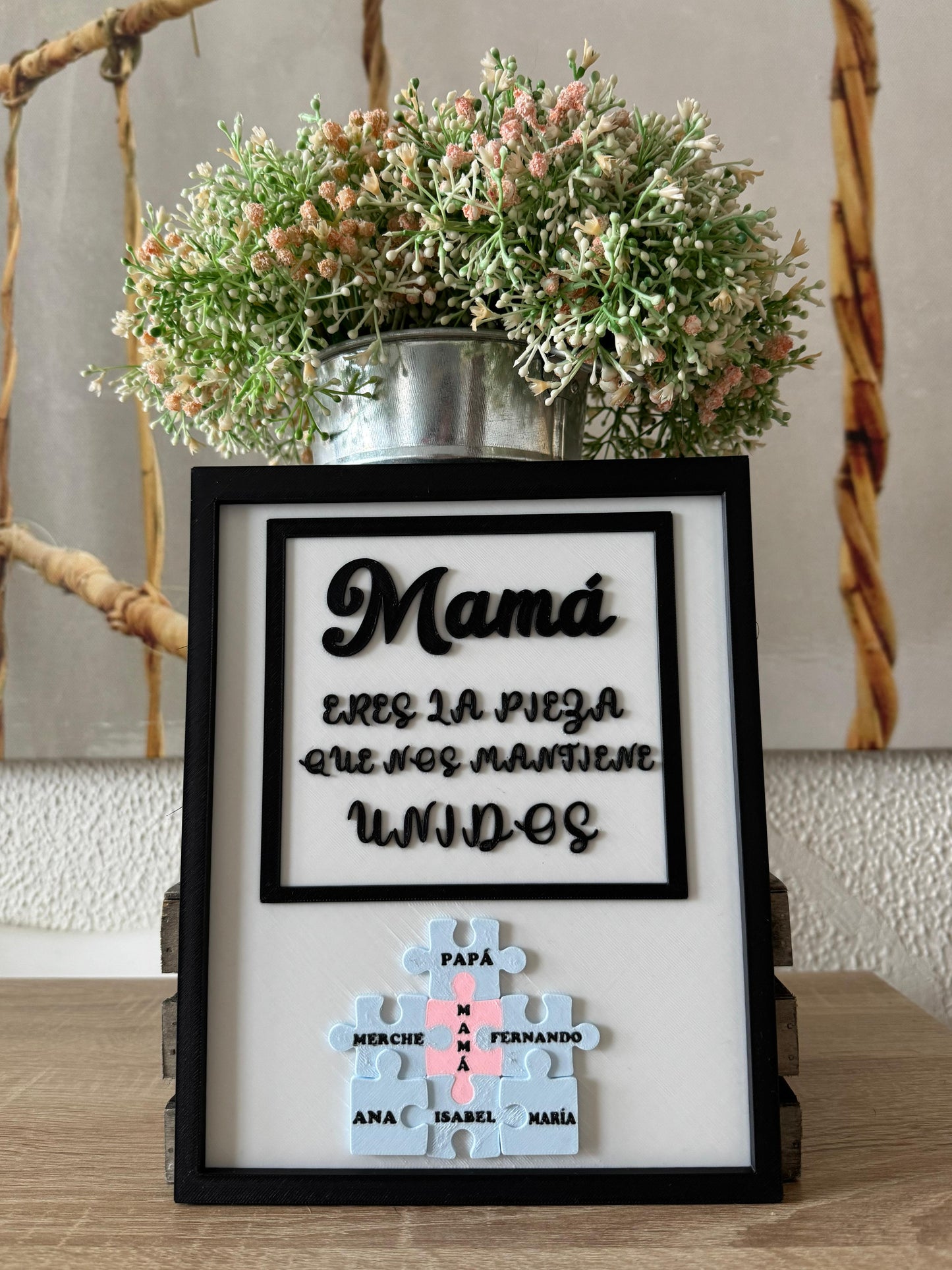 Cuadro Mamá Puzzle personalizado