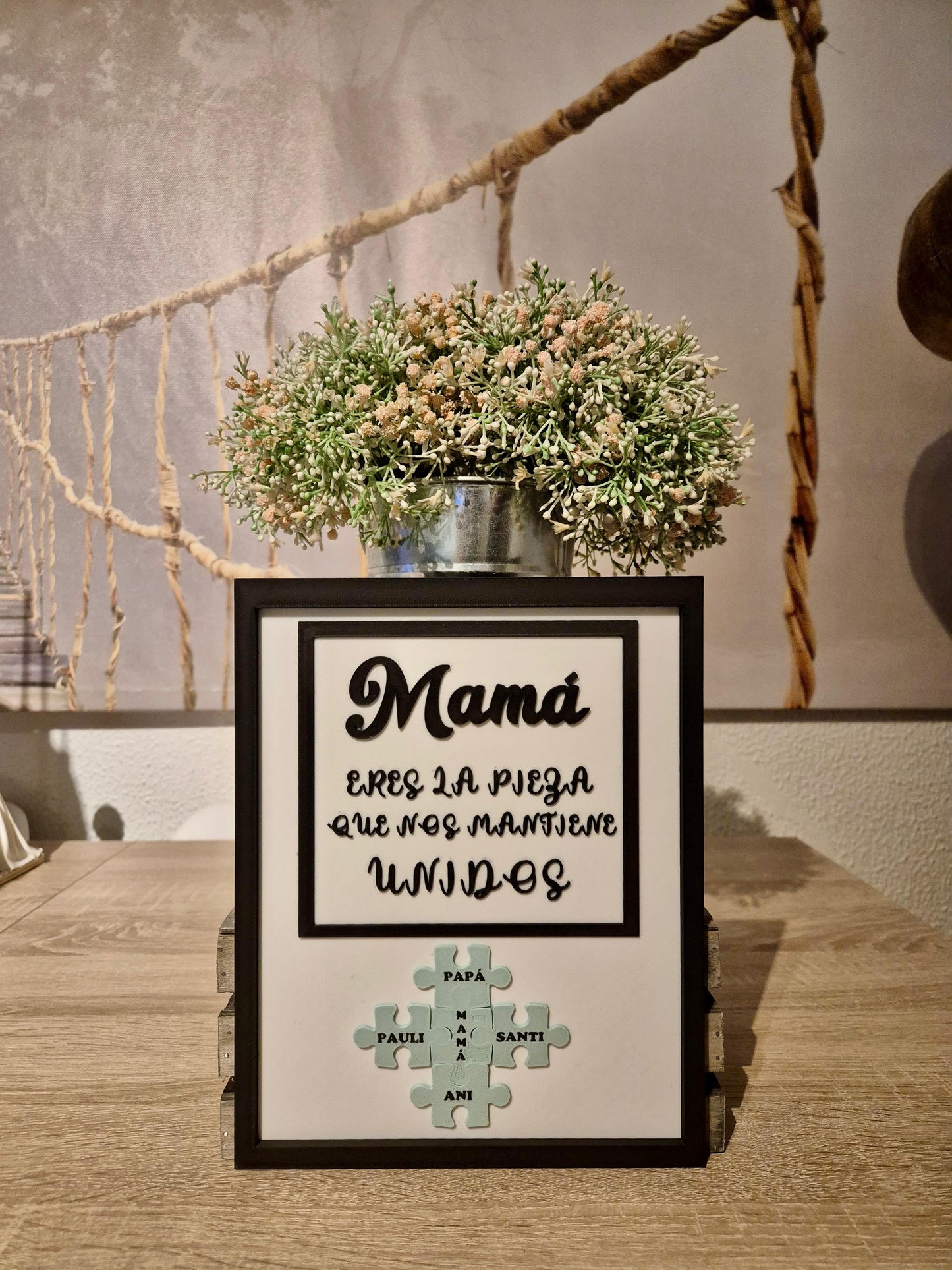 Cuadro Mamá Puzzle personalizado