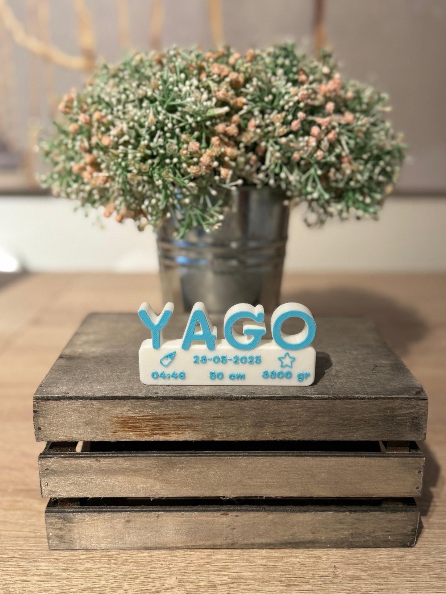 Letrero Detalles de Nacimiento