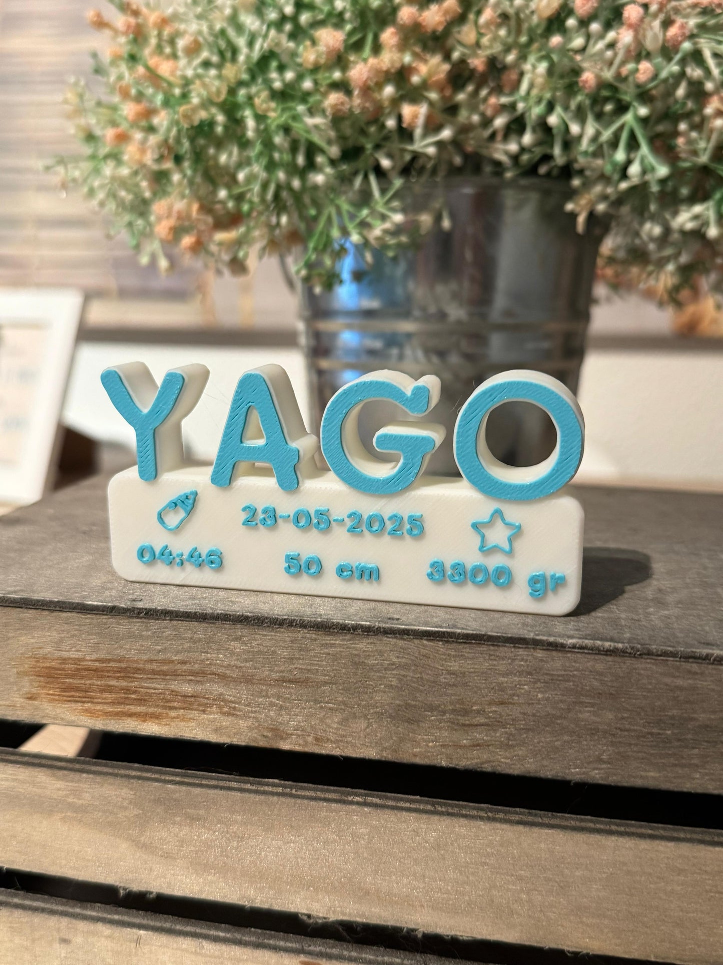 Letrero Detalles de Nacimiento