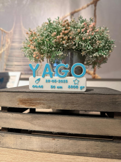 Letrero Detalles de Nacimiento