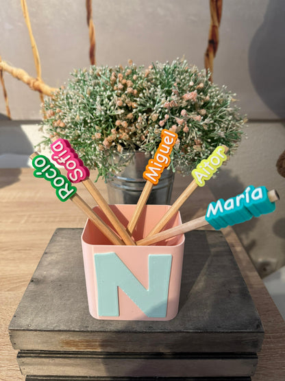 Lápices con topper personalizado