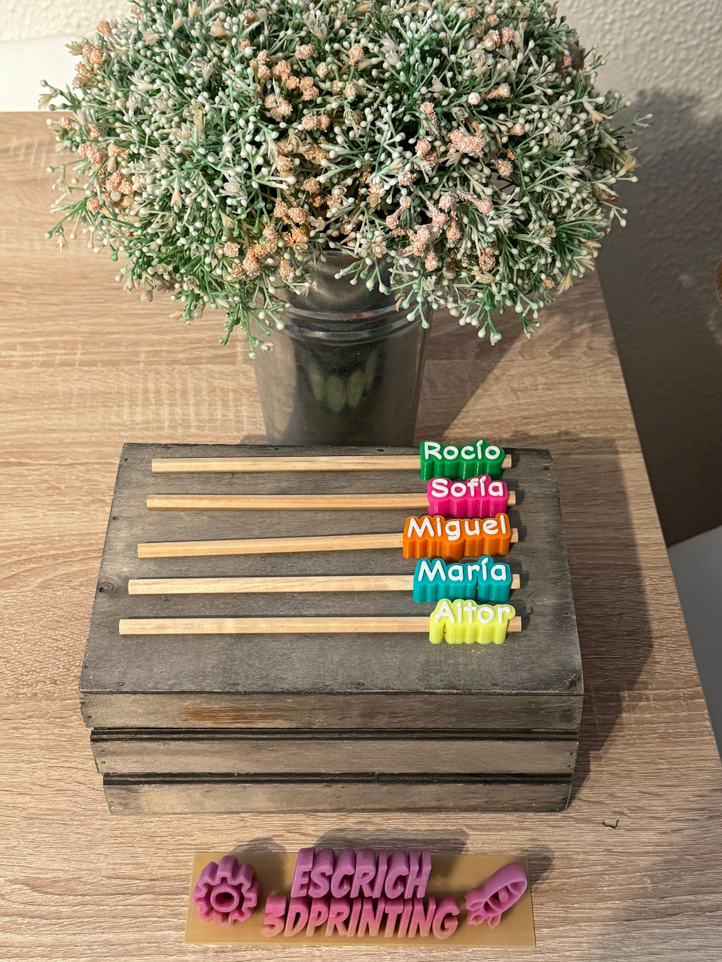 Lápices con topper personalizado