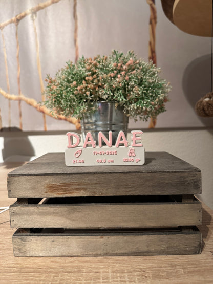 Letrero Detalles de Nacimiento