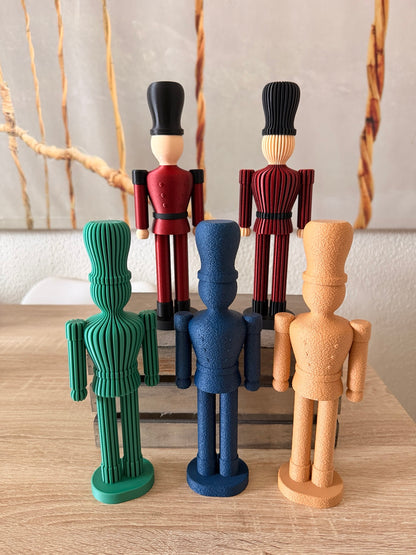 Cascanueces Minimalistas de Navidad Impresos en 3D – 20 cm