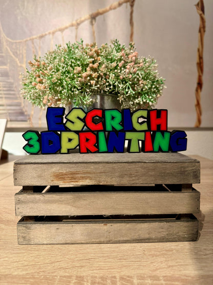 Letrero Súper Mario personalizado