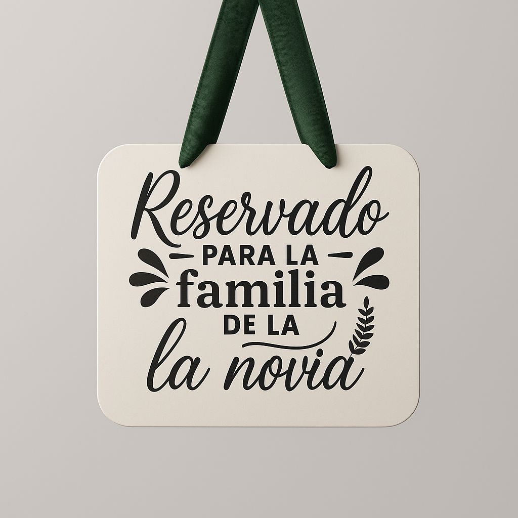 Cartel reservado boda
