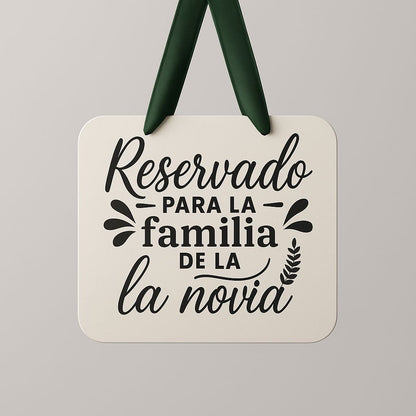 Cartel reservado boda