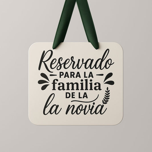 Cartel reservado boda