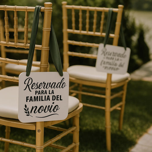 Cartel reservado boda