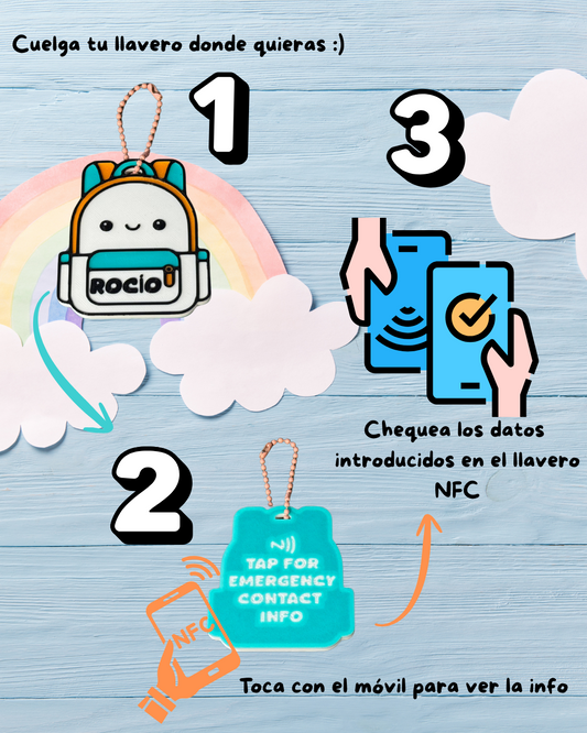 🔑 Llavero NFC Para Mochila - ¡El llavero que salvará tus días!