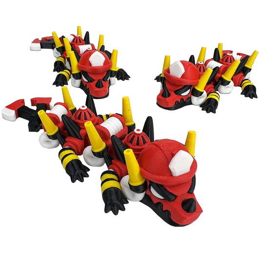 🐉 Dragòn Flexi mini - Bombero 🚒
