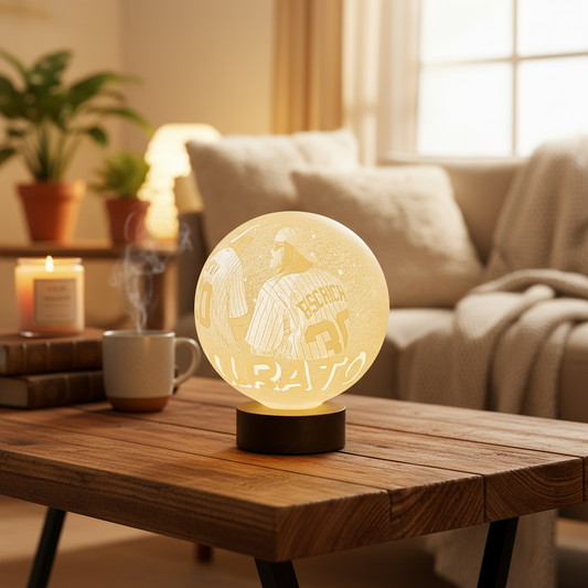 Bolón personalizado con foto y luz - Litofanía