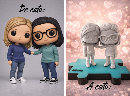 Amor en 3D · Figura Personalizada Tipo Funko 🥰