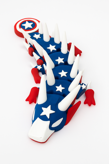 🐉 Dragòn Flexi mini - Capitàn América 🇺🇸