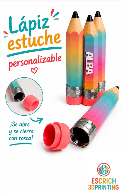 Lápiz Estuche Personalizable | Regalo Original Vuelta al Cole
